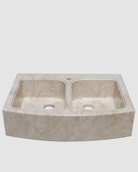 drepanon double marble sink