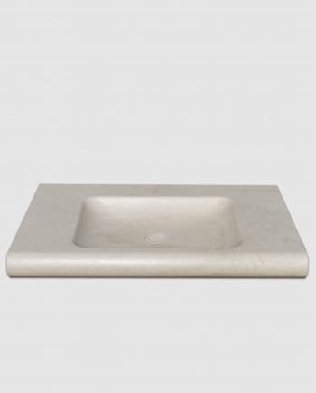 marbre ivoire segesta lavabo de salle de bain encastré dans le mur